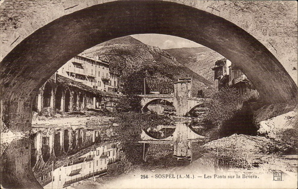Sospel (A.-M.) — Os Pontes sobre a Bevera — Editor Dil. n° 254 - Frente