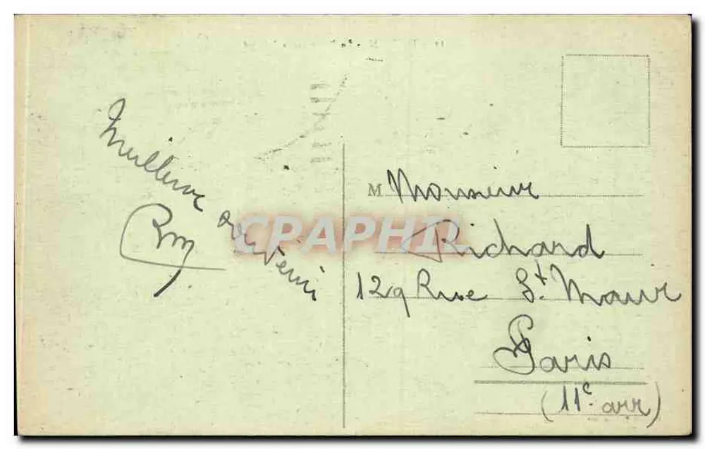 Toulon - A Praça da Liberdade — Edição J. Chartier, n°12 - Verso