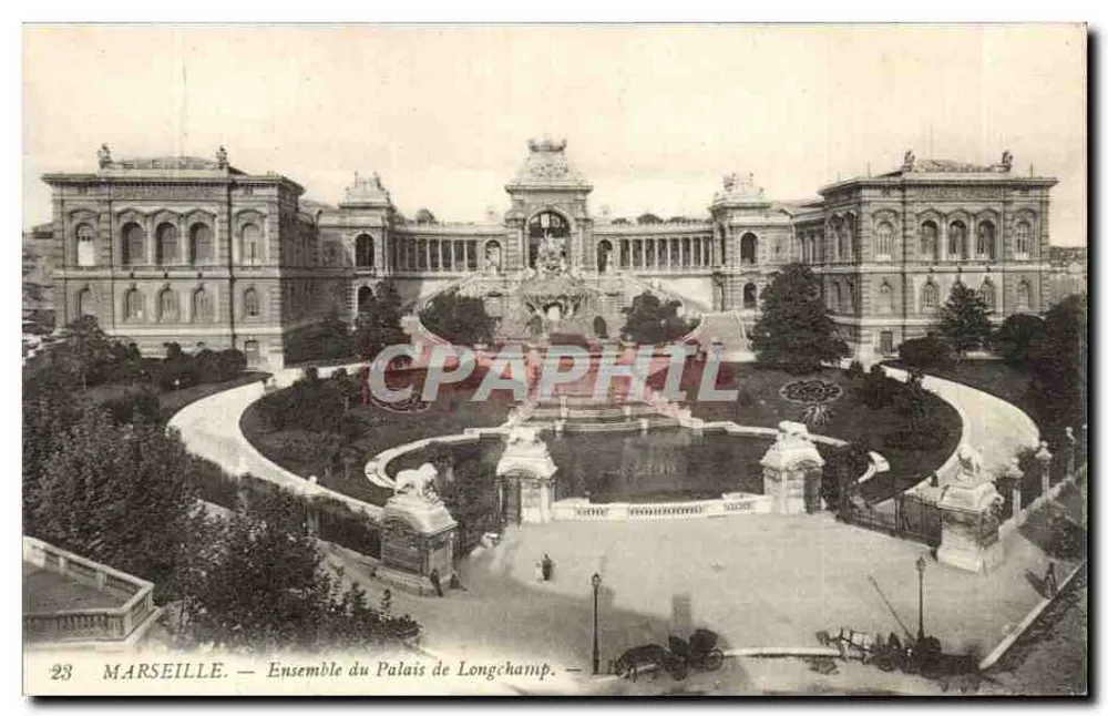 Marseille — Conjunto do Palácio de Longchamp — n°23 - Frente
