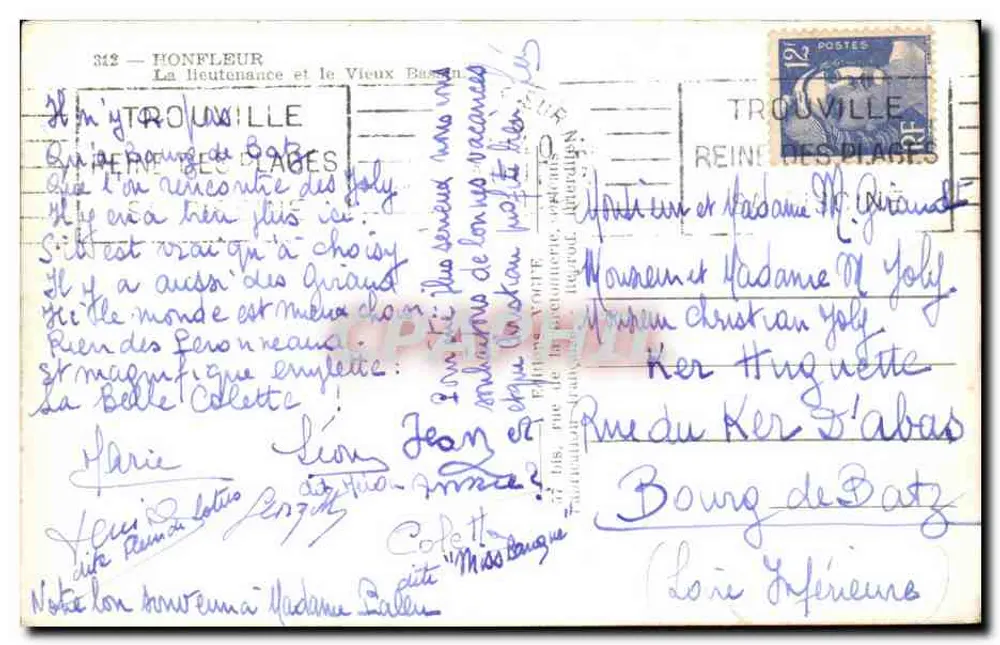 Honfleur — La lieutenante und der Vieux Bassin — Vogue - Rückseite
