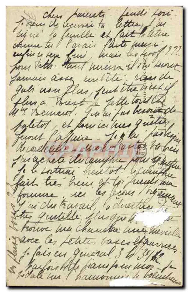 Avallon — Tal des Cousin — Route de Pontaubert — Verlag: Imprimerie d'Avallon, n° 130 - Rückseite