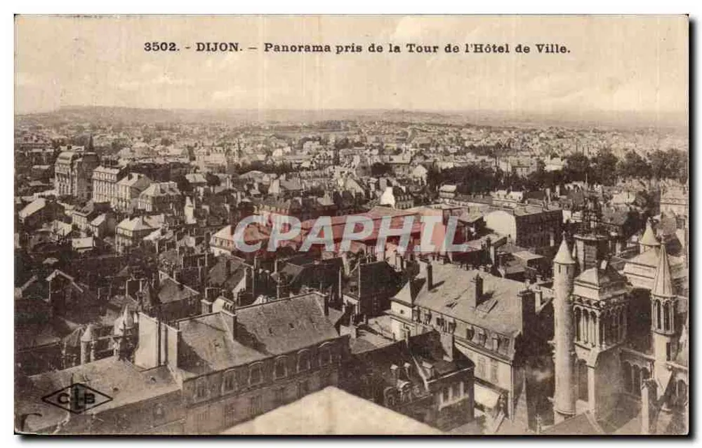 Dijon — Panorama vom Turm des Rathauses — Verlag C. Lévy, Nr. 3502 - Vorderseite