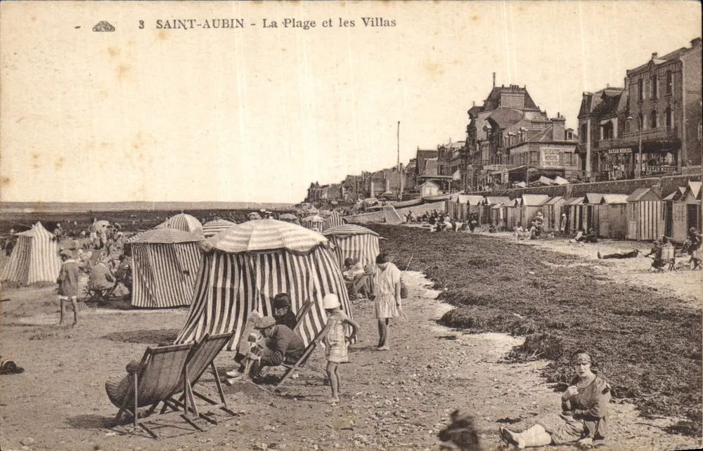 Saint-Aubin — Der Strand und die Villen — unbekannter Verlag, Seriennummer 3 - Vorderseite