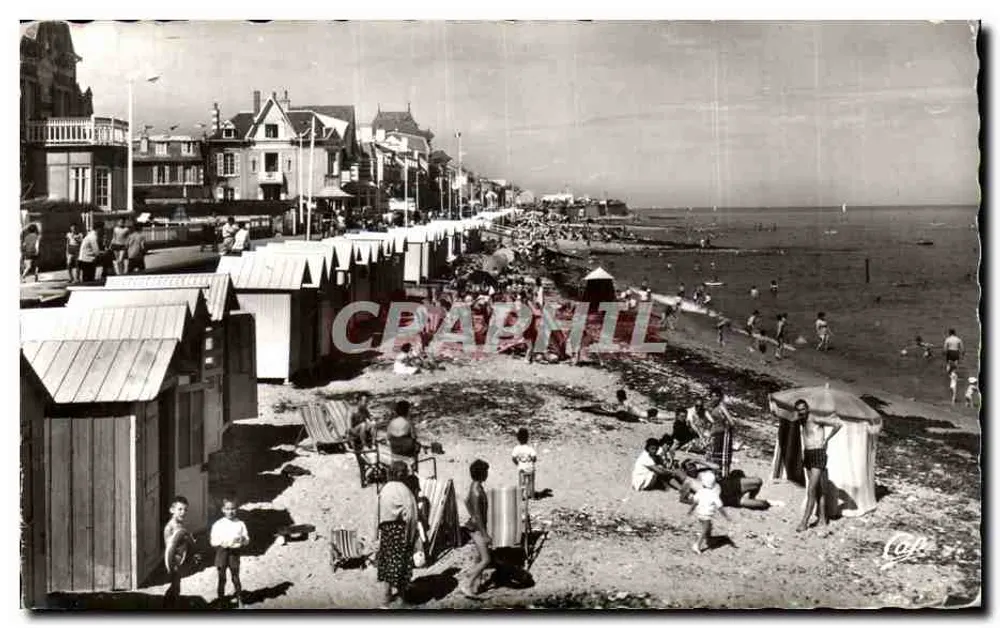 St-Aubin-sur-Mer — Strand zur Badezeit und Villen — R. Letellier - Vorderseite