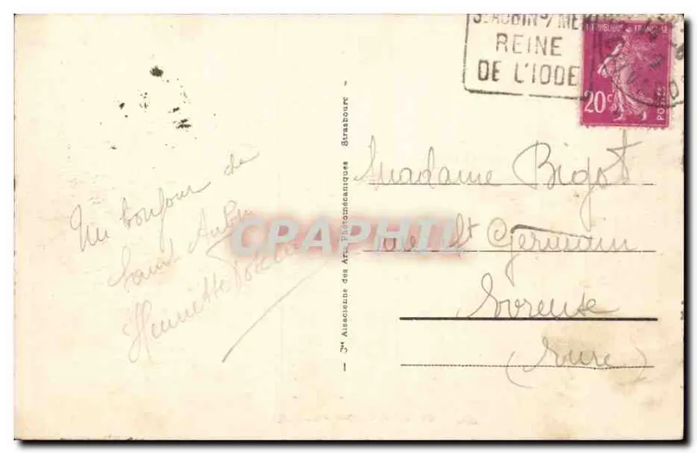 Saint-Aubin - A Praia — editor A.R.A. n°53 - Verso
