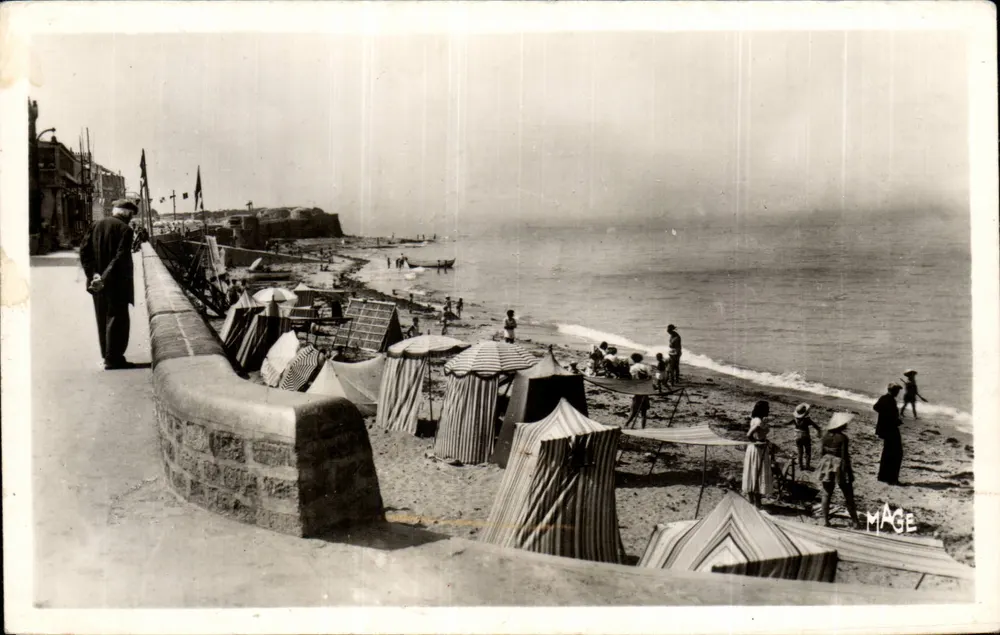 Die Digue und die Strände — Saint-Aubin-sur-Mer — Authentische Fotografie, Verlag Réant, 15, rue de l'Aquiduc, Paris - Vorderseite