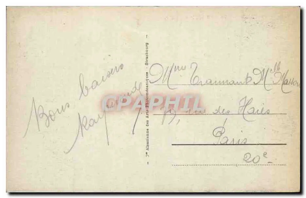 Saint-Aubin - A Dique e a Praia — editor desconhecido, n° 49 - Verso