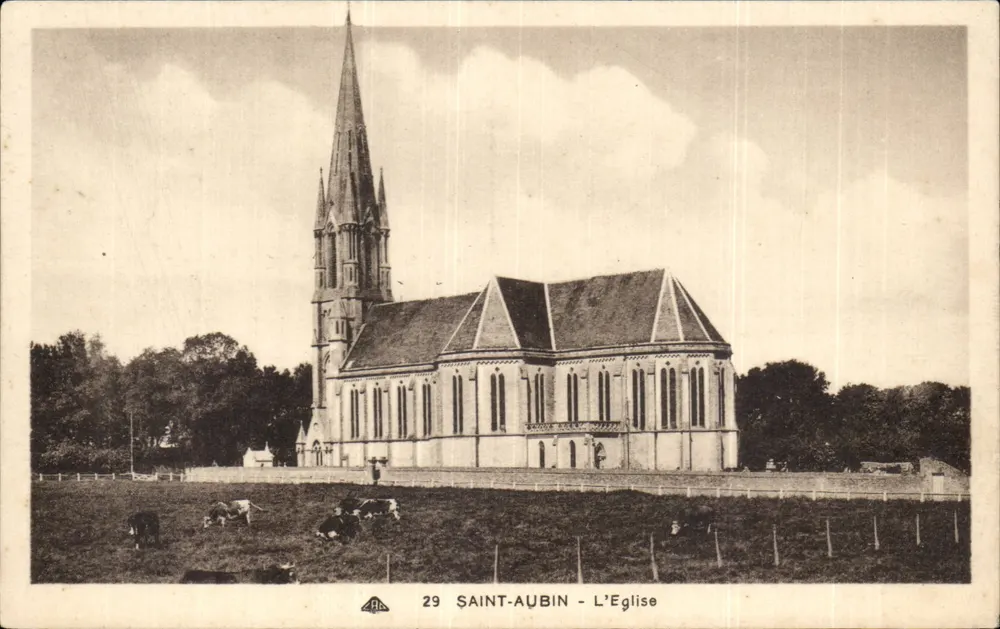 Saint-Aubin - A Igreja — editor A.P.A. n°29 - Frente