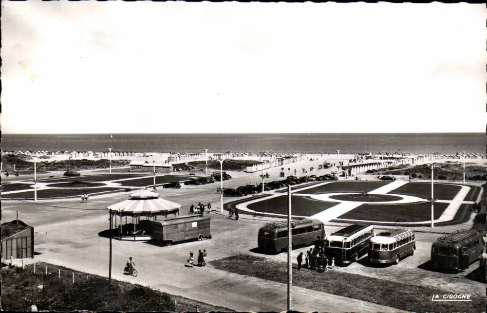 Ouistreham-Riva Bella — die Gärten der Esplanade und der Strand — Éditions LA CIGOGNE - Vorderseite