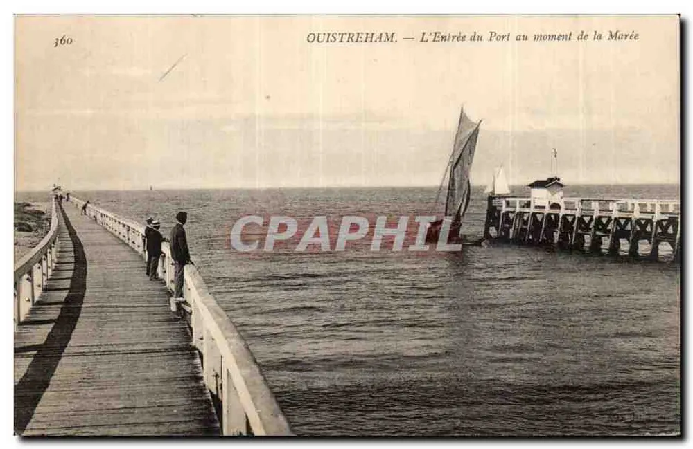 Ouistreham — Ansicht des Hafens zur Zeit der Flut — unbekannter Verleger, Nr. 360 - Vorderseite