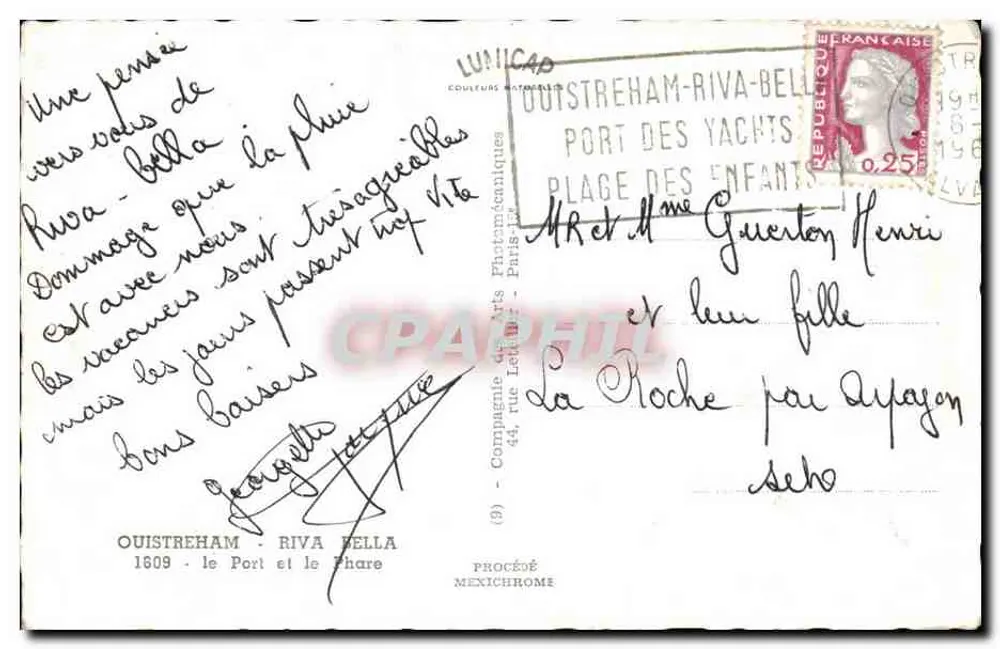 Ouistreham - Der Hafen und der Leuchtturm — Compagnie des Arts Photocaniques, n° (8) - Rückseite