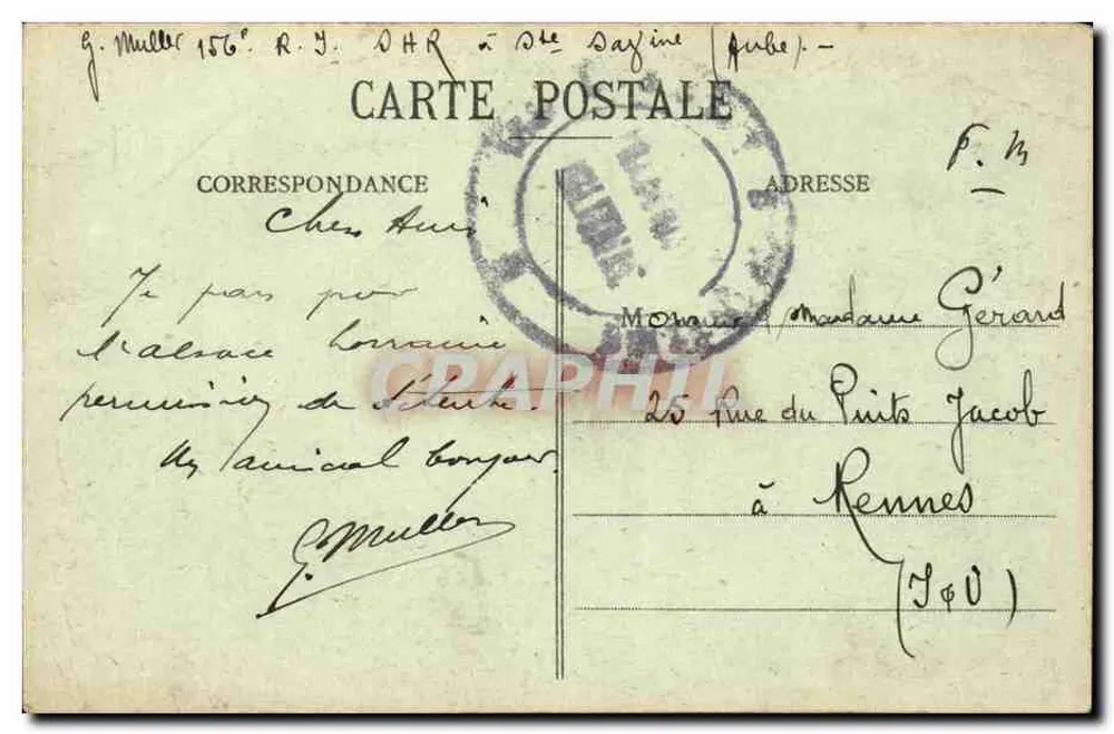 Troyes - Boulevard Carnot — Casa dos Magasins Réunis, edit. Troyes, n°82 - Verso