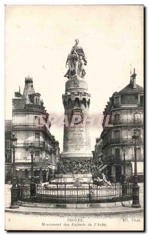 Troyes. Denkmal der Kinder der Aube — ND. Foto. — n°5 - Vorderseite