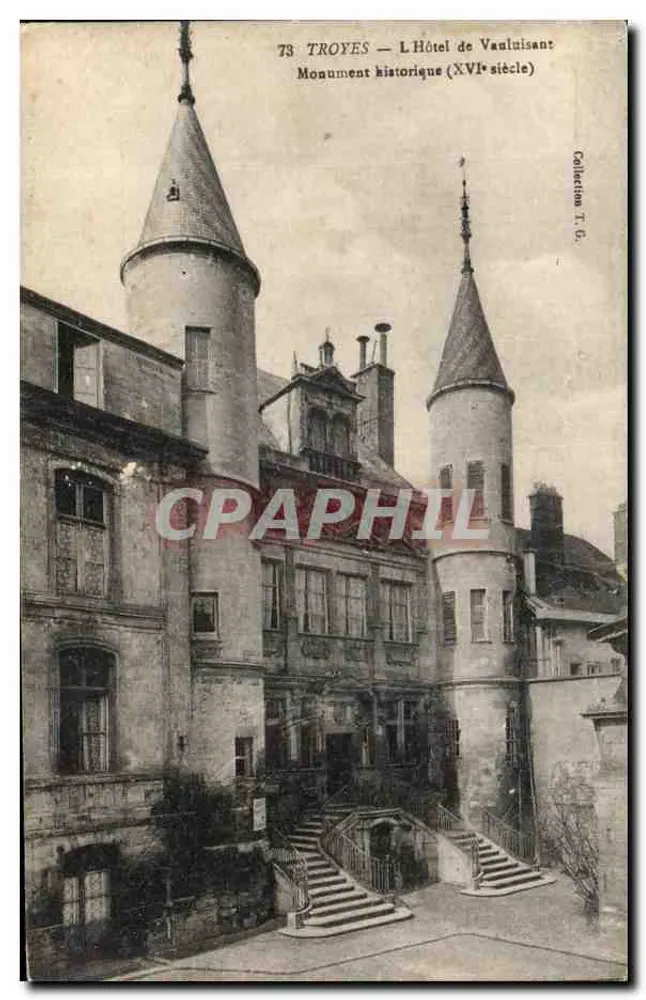 Troyes — Das Hôtel de Vauluisant — Historisches Monument (16. Jahrhundert) - Vorderseite