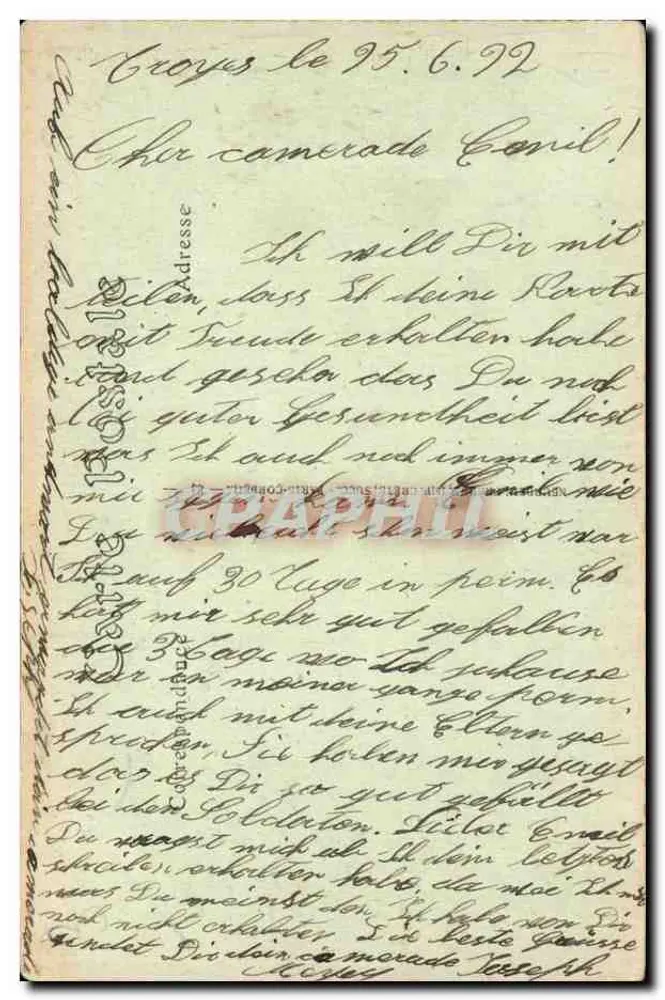 Troyes — O Hotel de Ville — The Town-hall. — Editor G.T.S. n° 273 - Verso