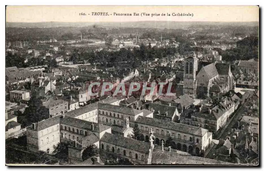 Troyes - Osterpanorama (Aussicht von der Kathedrale) — Nr. 160 — Verlag nicht sichtbar - Vorderseite
