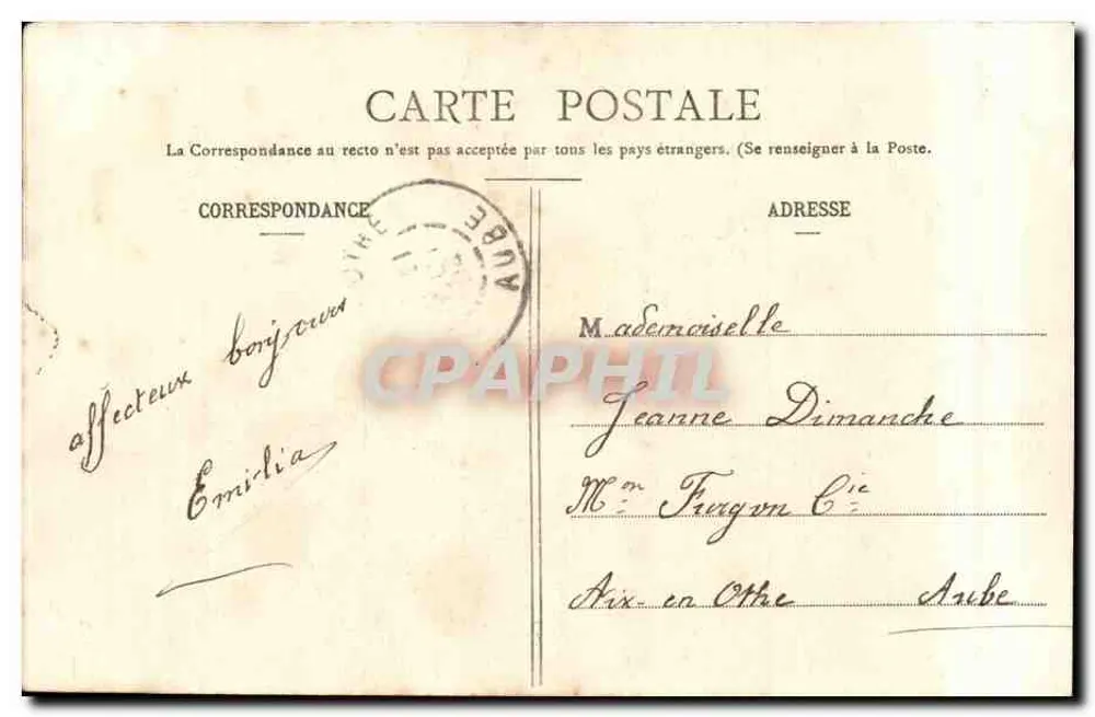 Troyes. - Grade do Hôtel-Dieu — editor S. B. W. - Verso
