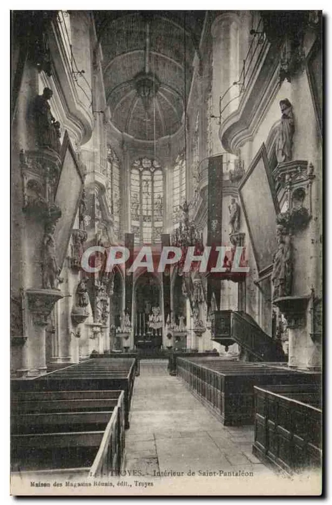 Interior de Saint-Pantaleon — Troyes — Maison des Magasins Réunis, editora, Troyes - Frente