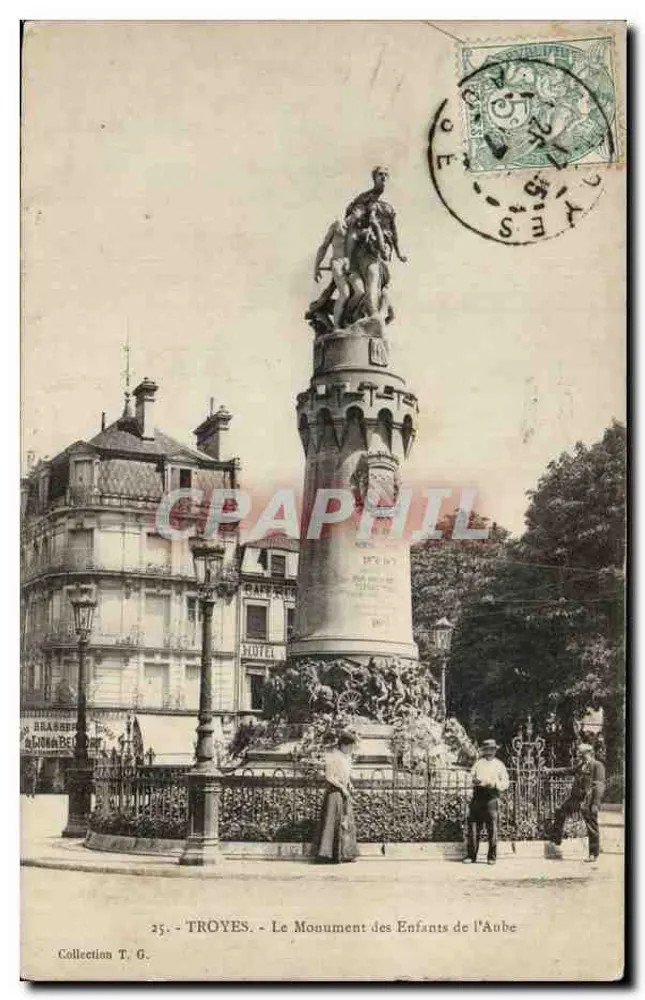 Troyes - Denkmal der Kinder der Aube — Sammlung T. G. - Vorderseite