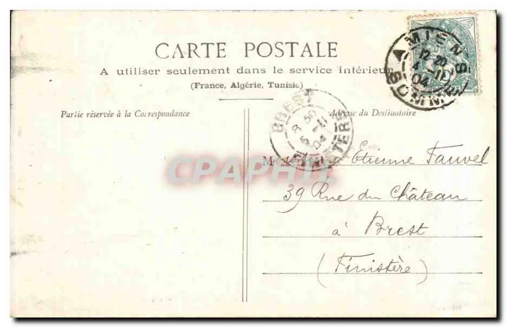Amiens — Catedral, A Entrada do Coro — Editor não identificado, n° 186 - Verso