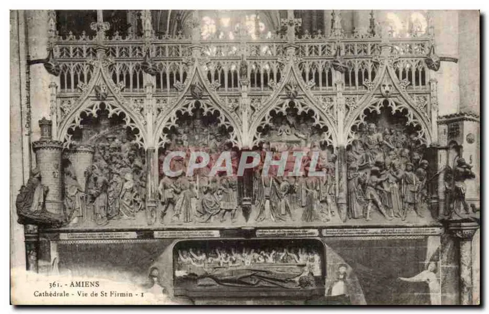 AMIENS - KATHEDRALE - LEBEN DES HEILIGEN FIRMIN - 1 — L. CANS, FOTOGRAFIE, SERIE 361 - Vorderseite