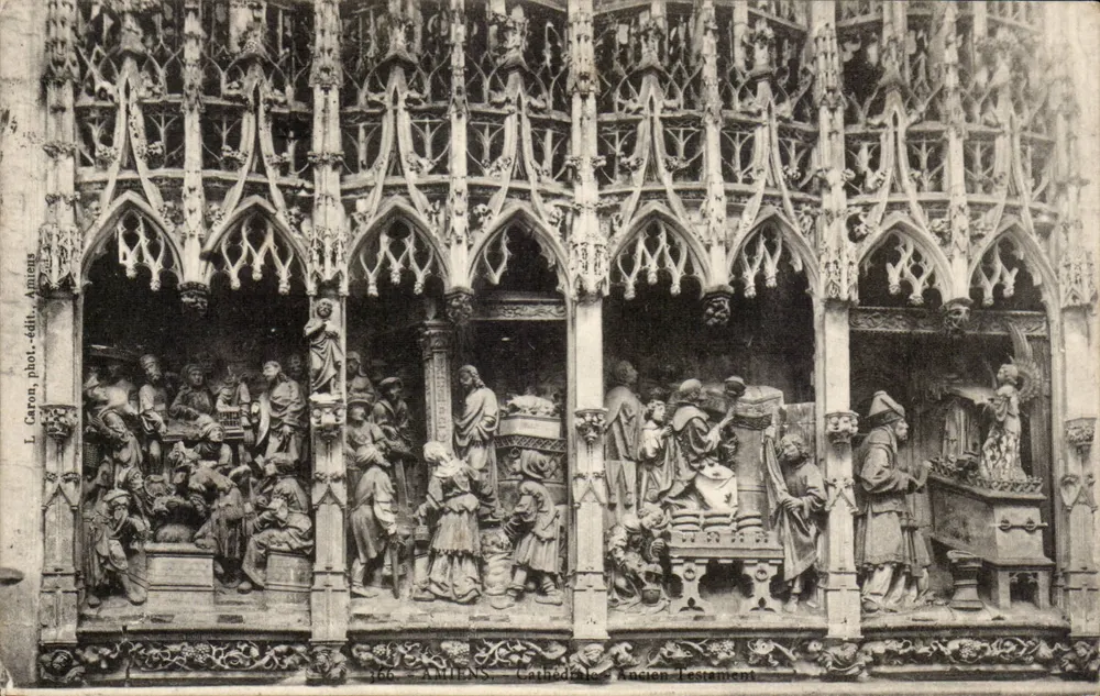Amiens — Kathedrale — Altes Testament — L. Caron, Foto — Verlag Amiens - Vorderseite