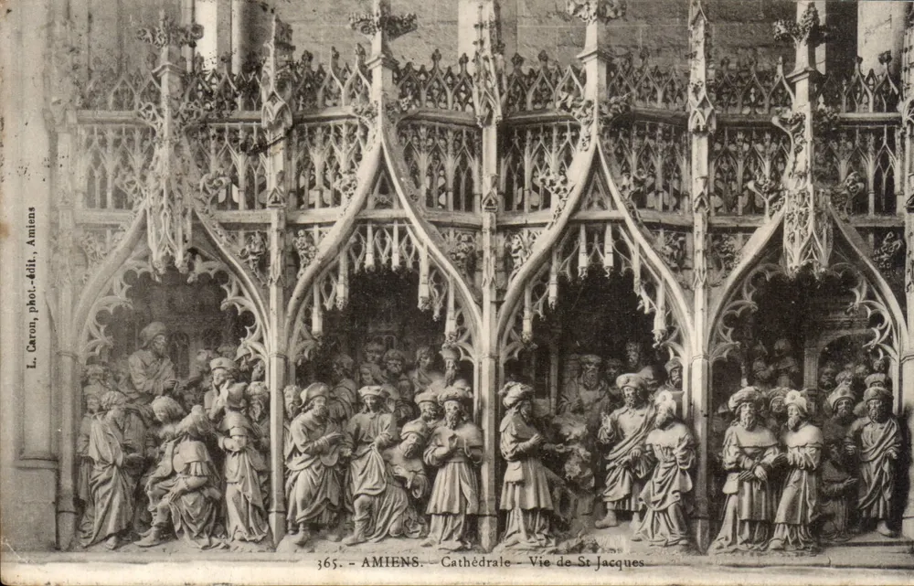 Amiens - Kathedrale - Leben des Heiligen Jakobus — L. Caron, Fotograf-Verlag, Amiens, Nr. 365 - Vorderseite