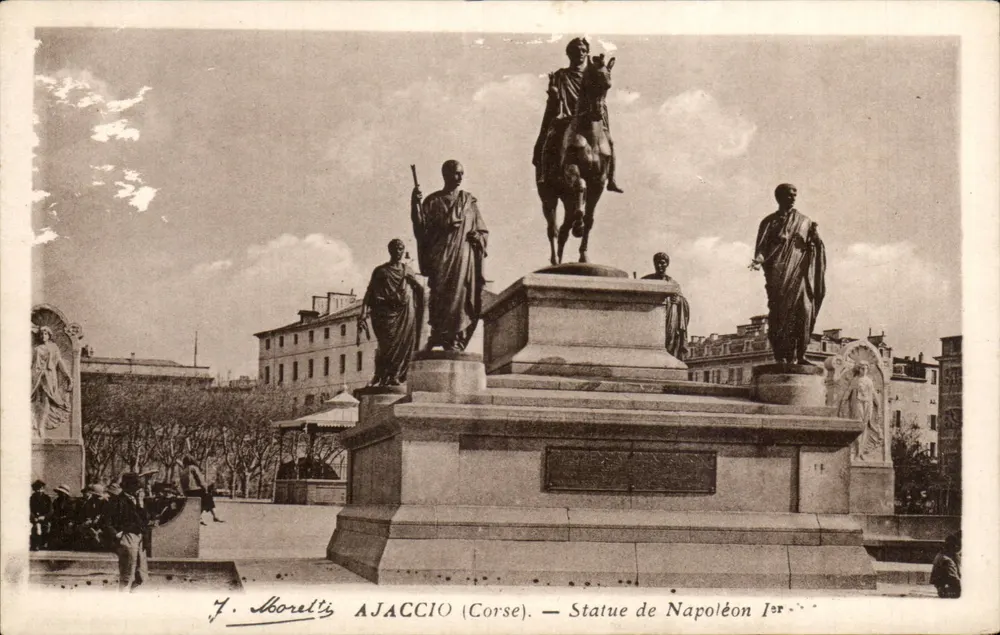 Ajaccio (Korsika) — Statue Napoleons I. — J. Moretti - Vorderseite
