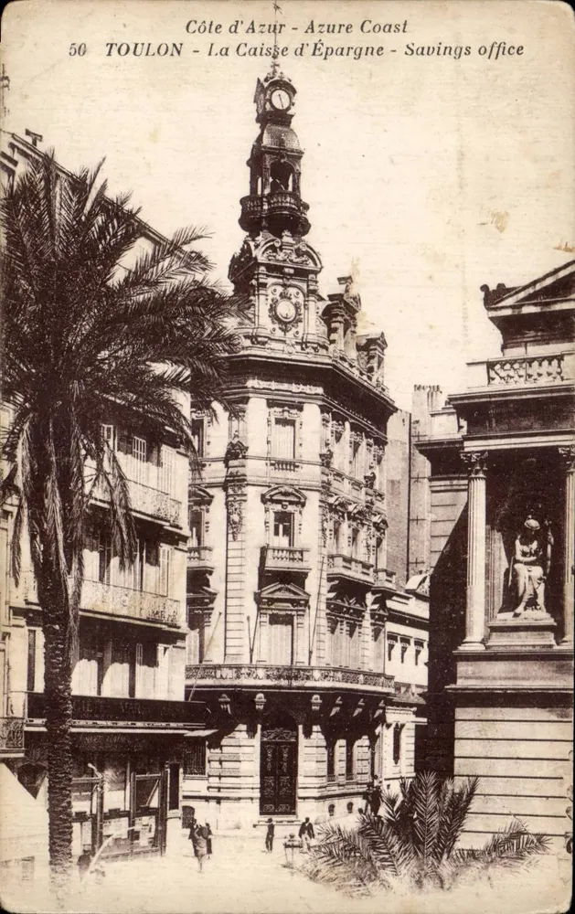 Toulon - A Caixa de Economia - Office de Economia — editor IMP. DE LA CÔTE D'AZUR, n°50 - Frente