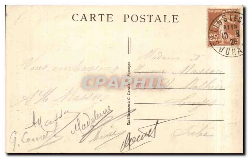 Le Verneau — Umgebung von Salins-les-Bains — C.I.B. Nr. 1261 - Rückseite