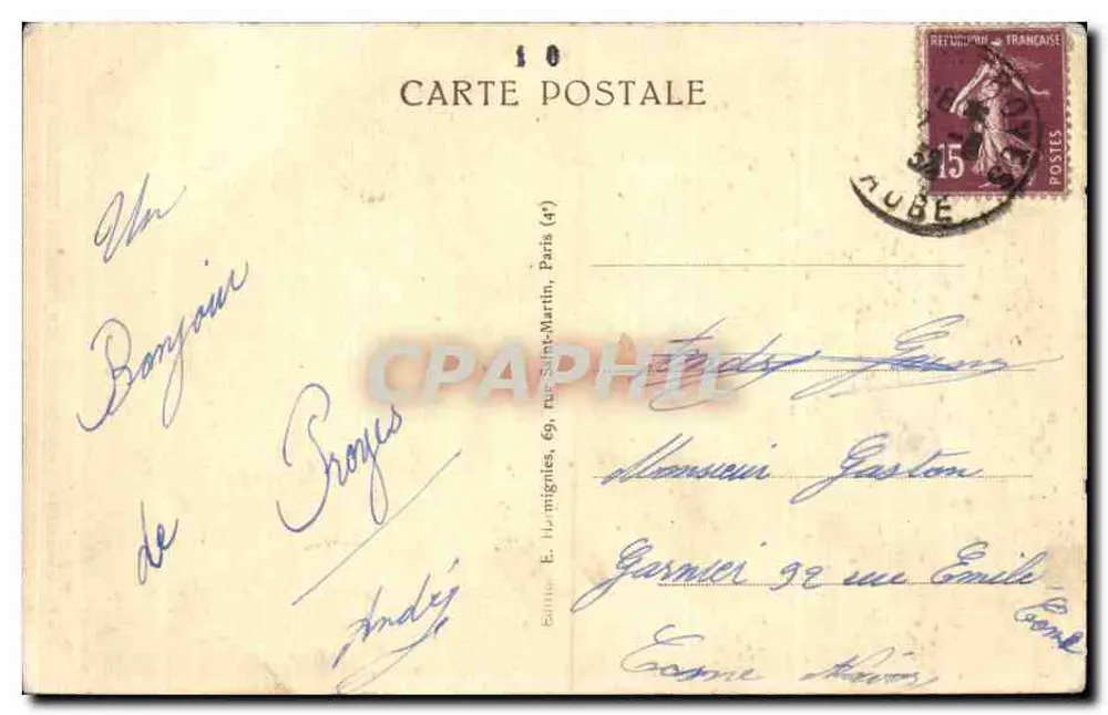El Viejo Troyes — Rue Paillot de Montabert — Harmignies - Reverso