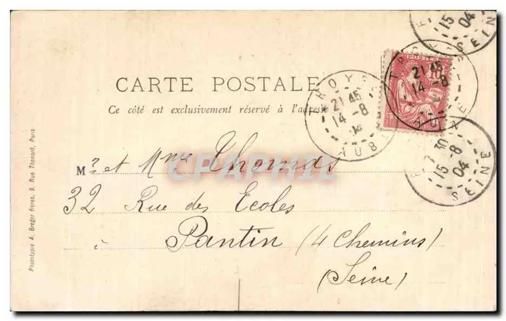 A Ruela dos Gatos — Troyes — Ch. Gris, edit. Troyes - Verso