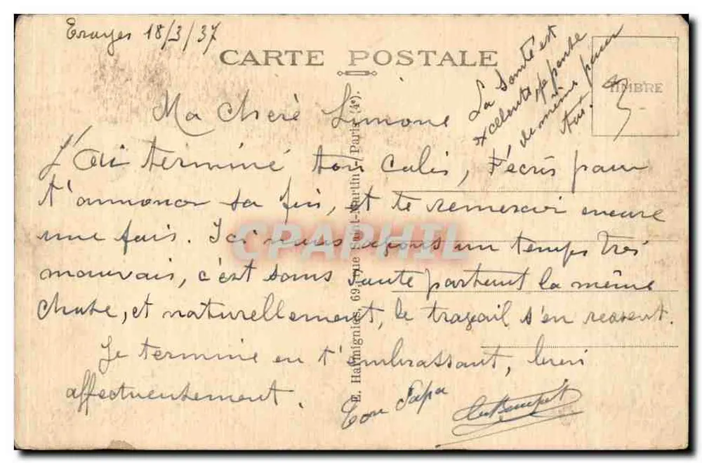 Troyes — Le Rû aux Cailles — Harmignies, n°68 - Verso