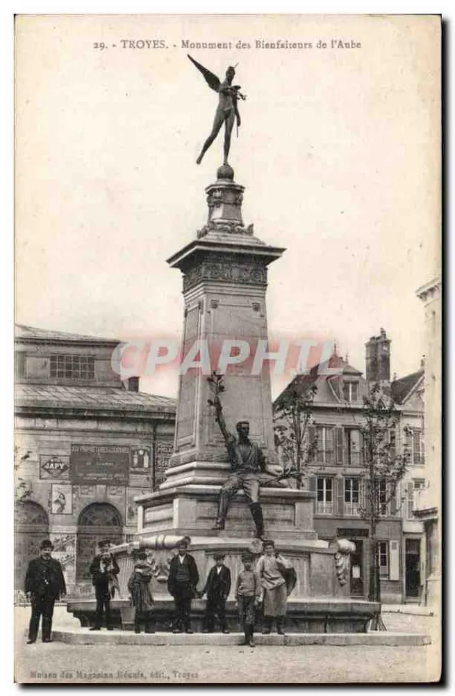 Troyes - Monumento dei Benefattori dell'Aube — editore Apy, n°29 - Recto