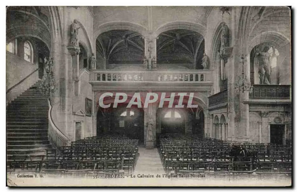 Troyes - Der Calvarienberg der Kirche Saint-Nicolas — Sammlung T. G. n° 35 - Vorderseite