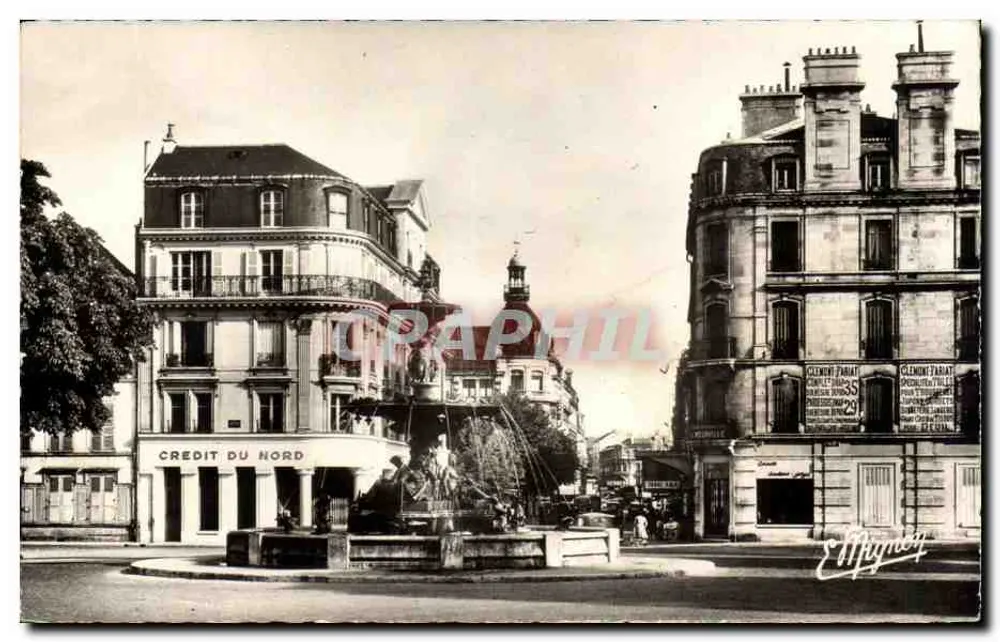 Fontaine Argence und Rue de la République — Troyes (Aube) — Edition E. Mignion - Vorderseite