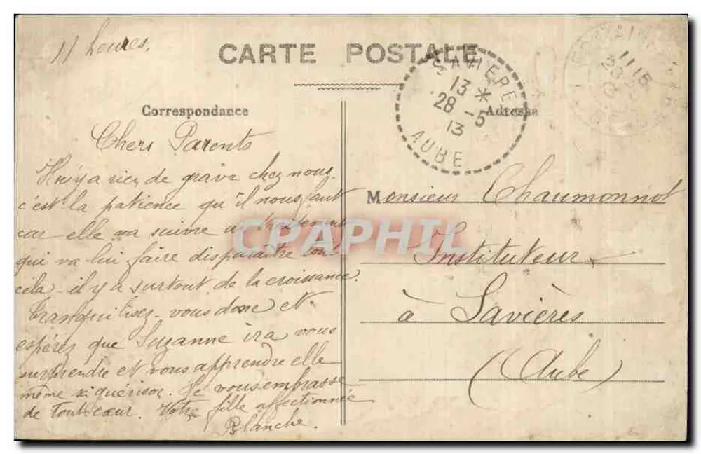 Troyes - Cachoeira do Jardim do Rocher — editor Rebilly, n° 15360 - Verso