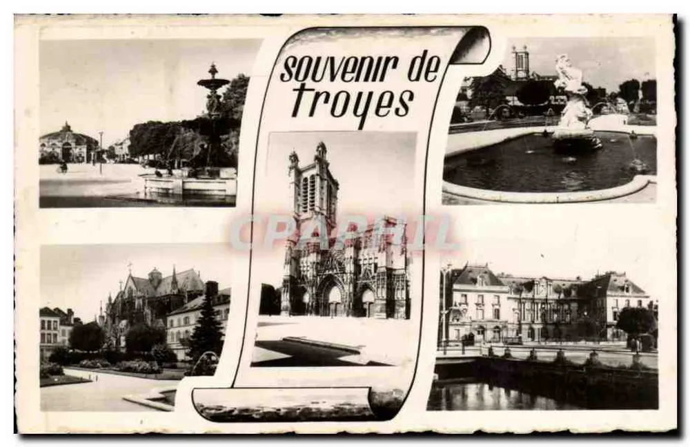 Troyes — Lembrança de Troyes — Ed. André Monique - Frente