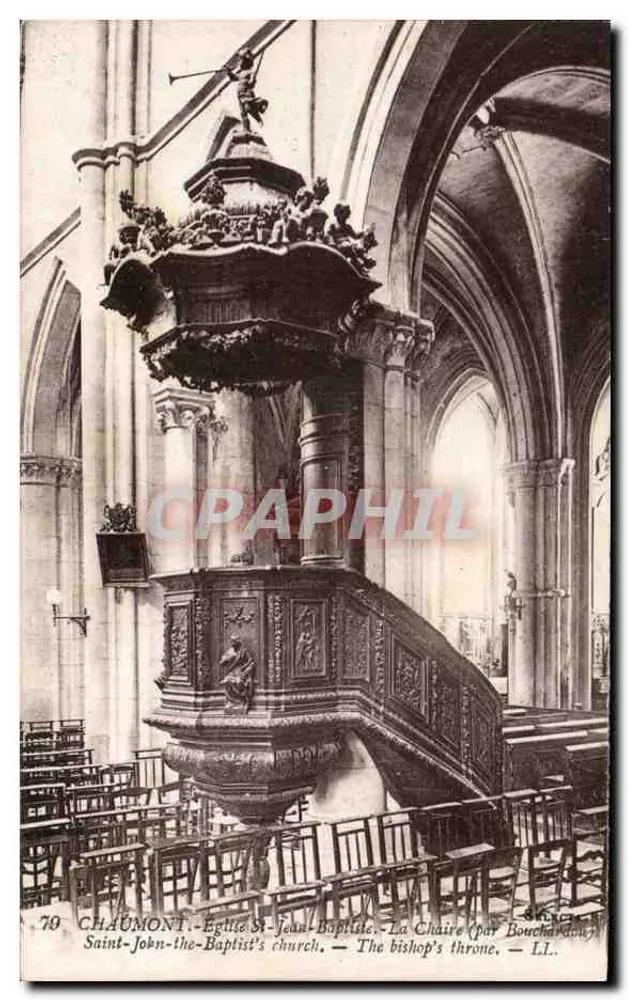 Chaumont - Kirche Saint-Jean-Baptiste - Die Kanzel (von Bouchardou) - Vorderseite