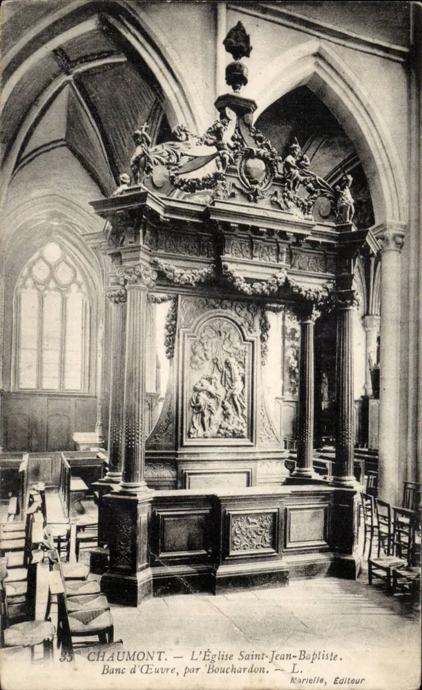 Chaumont — Die Kirche Saint-Jean-Baptiste. Bank von Bouchardon — Marielle, Verlag - Vorderseite