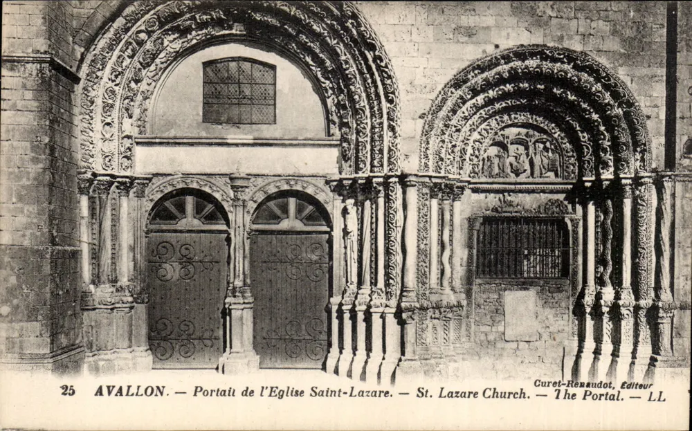 Avallon — Portal der Kirche Saint-Lazare — Verlag Curet-Renaudot — Nr. 25 - Vorderseite
