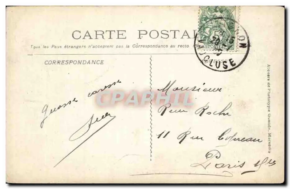 Avignon — Das Theater und das Rathaus — Verleger: Plutotype Guandé - Rückseite
