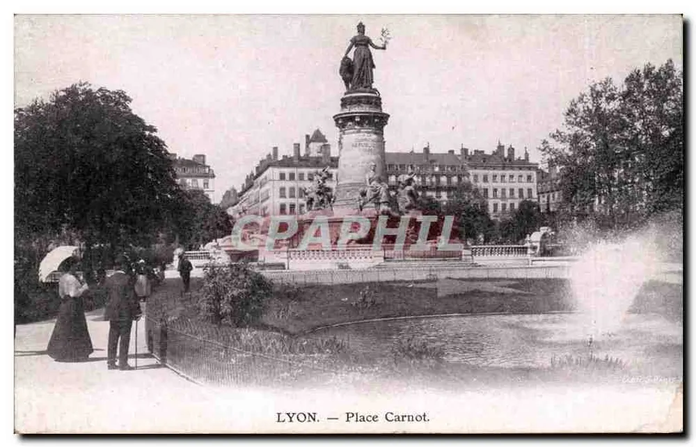 LYON. — Place Carnot. — Wydawca: Léon J. Dames - Awers
