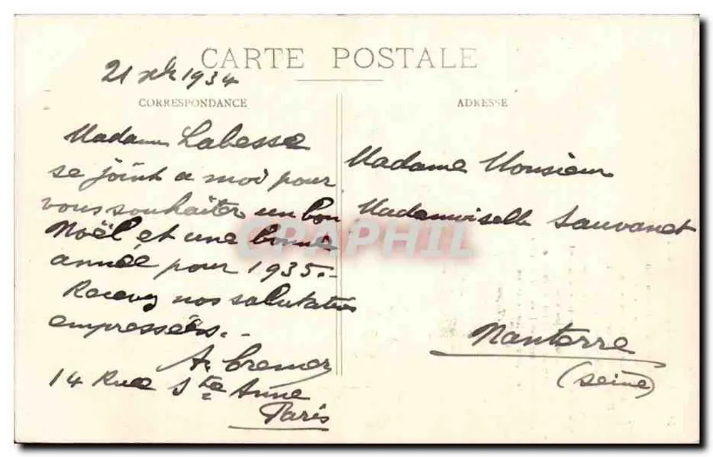 Dijon — Relógio de Jacquemart — Editora Cie de la Poste - Verso