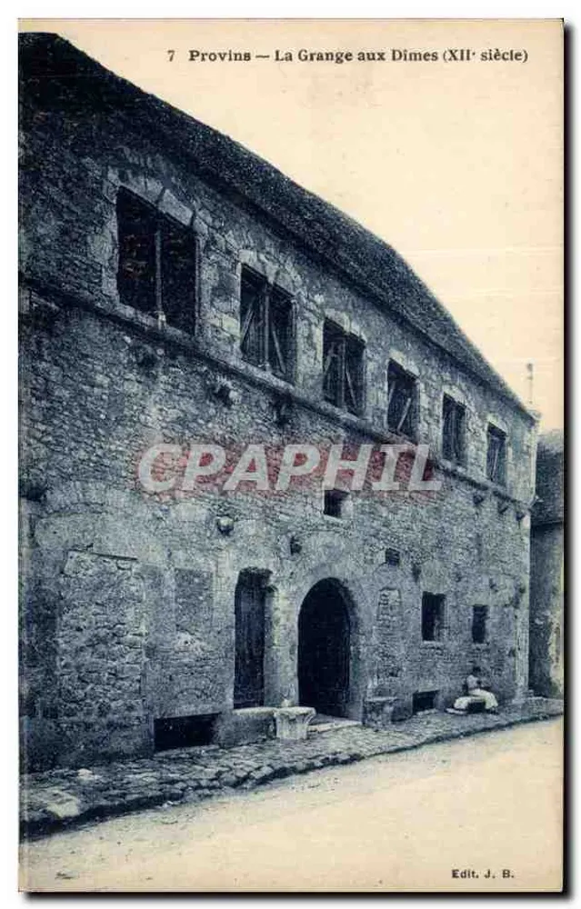 Provins — A Grange aux Dîmes (século XII) — Edit. J. B. - Frente