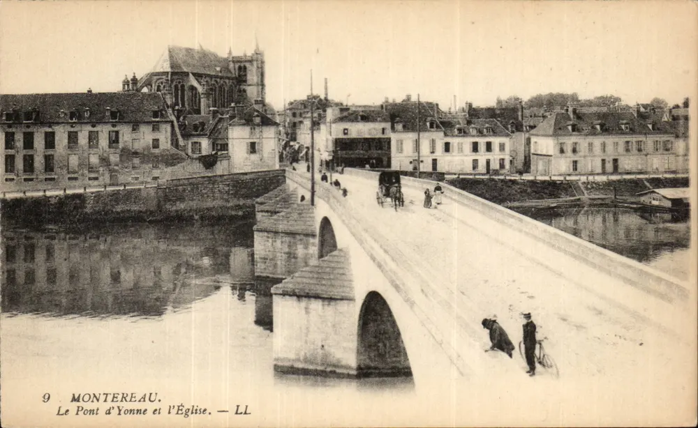 Montereau - Der Yonne-Brücke und die Kirche — LL - Vorderseite