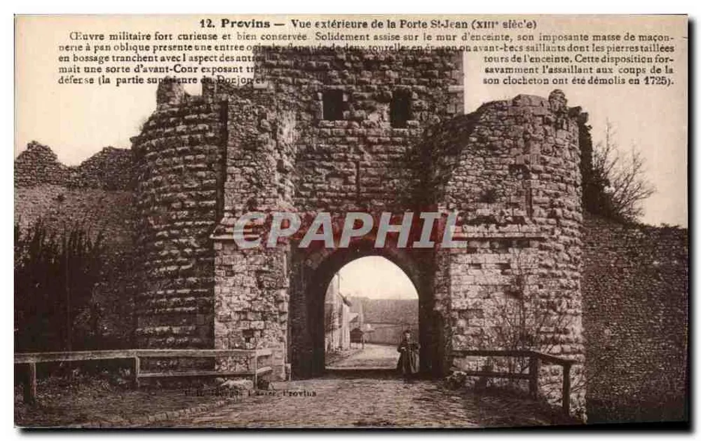 Previns — Ansicht der Porte Saint-Jean (13. Jahrhundert) — Verlag L. Lasser, Previns - Vorderseite