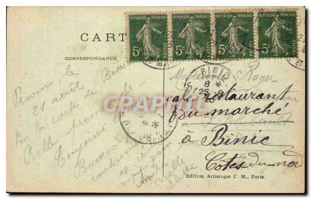 Provins — As Echauquettes das Fortificações — C. M. - Verso
