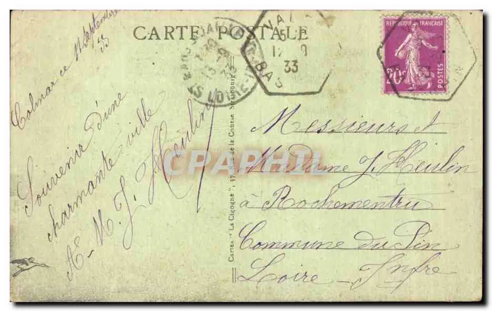 Colmar - Catedral de São Martinho — editor 'La Cigogne', n° 5778 - Verso