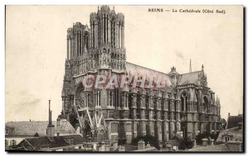 Reims — A Catedral (Lado Sul) — Editor não identificado - Frente